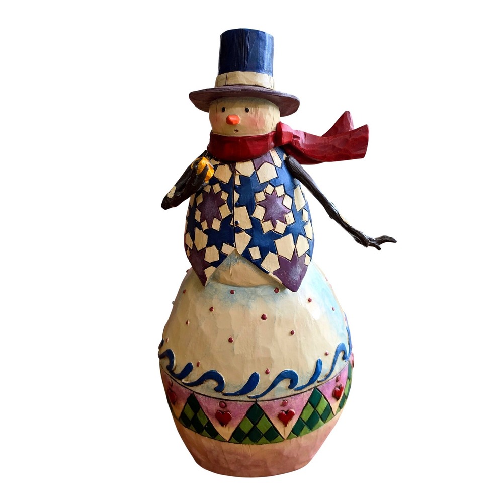 Jim Shore Heartwood Creek Winters Spirit Snowman Figurine 112246‎ Enesco 2003